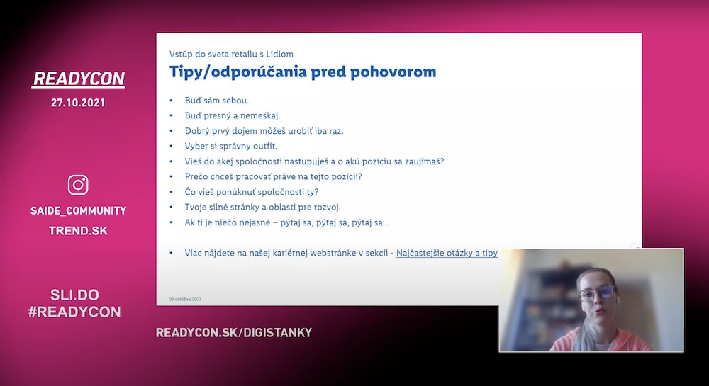Vďaka profesionálom zo spoločnosti Lidl sa mohli študenti dozvedieť, prečo je LinkedIn v dnešnej dobe dôležitá sociálna sieť alebo čo je to zamestnávateľská značka a ako sa s ňou dá pracovať. Zdroj: SAIDE